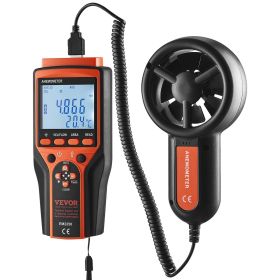 Split Handheld Anemometer, 14¬∞F -140¬∞F , Digital Wind Speed CFM Meter Gauge with LED Backlight Screen