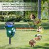 Electric Solar Powered Ultrasonic Animal Repeller 360¬∞ Ultrasonic Animal Driver with Motion Sensor LED Flashing Lights Waterproof Outdoor Animal Repe