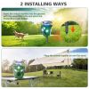 Electric Solar Powered Ultrasonic Animal Repeller 360¬∞ Ultrasonic Animal Driver with Motion Sensor LED Flashing Lights Waterproof Outdoor Animal Repe