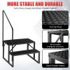 Hot Tub Steps Outdoor, 2 RV Steps with Handrail, Portable RV Stairs 3 Step, Heavy Duty Truck Camper Steps Ladders for Travel Trailers, 5th Wheel