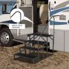 Hot Tub Steps Outdoor, 2 RV Steps with Handrail, Portable RV Stairs 3 Step, Heavy Duty Truck Camper Steps Ladders for Travel Trailers, 5th Wheel
