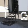 Hot Tub Steps Outdoor, 2 RV Steps with Handrail, Portable RV Stairs 3 Step, Heavy Duty Truck Camper Steps Ladders for Travel Trailers, 5th Wheel